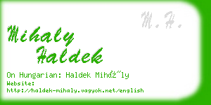 mihaly haldek business card